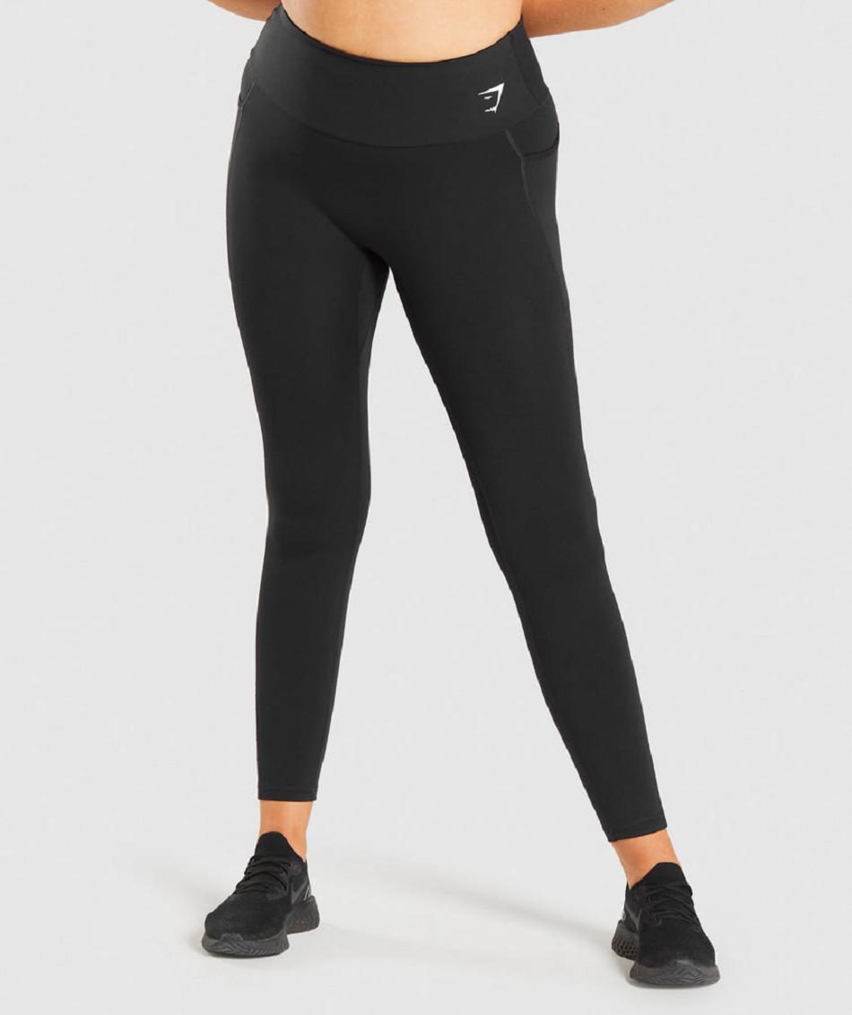 Leggins Gymshark Entrenamiento Mesh Pocket Mujer Negras | CO 2901YXF